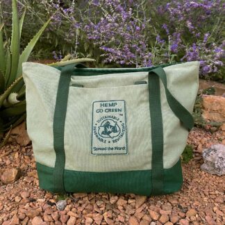 Hemp Go Green® 100% Hemp Canvas Heavy-Duty Zippered Tote Bag