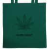 HGG1003-02 hemp go green tote bag with black hemp-leaf design